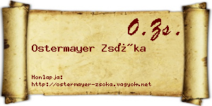 Ostermayer Zsóka névjegykártya